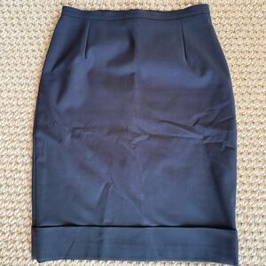 MaxMara Classic Black Cuffed Pencil Skirt, size 4,